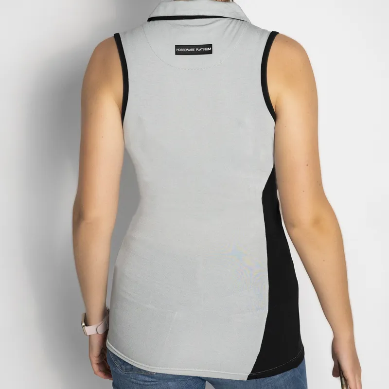 Horseware Platinum Allie Sleeveless Wrap Polo - Olive-2